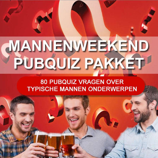 Mannenweekend Pubquiz Pakket - Pubquizshop.nl