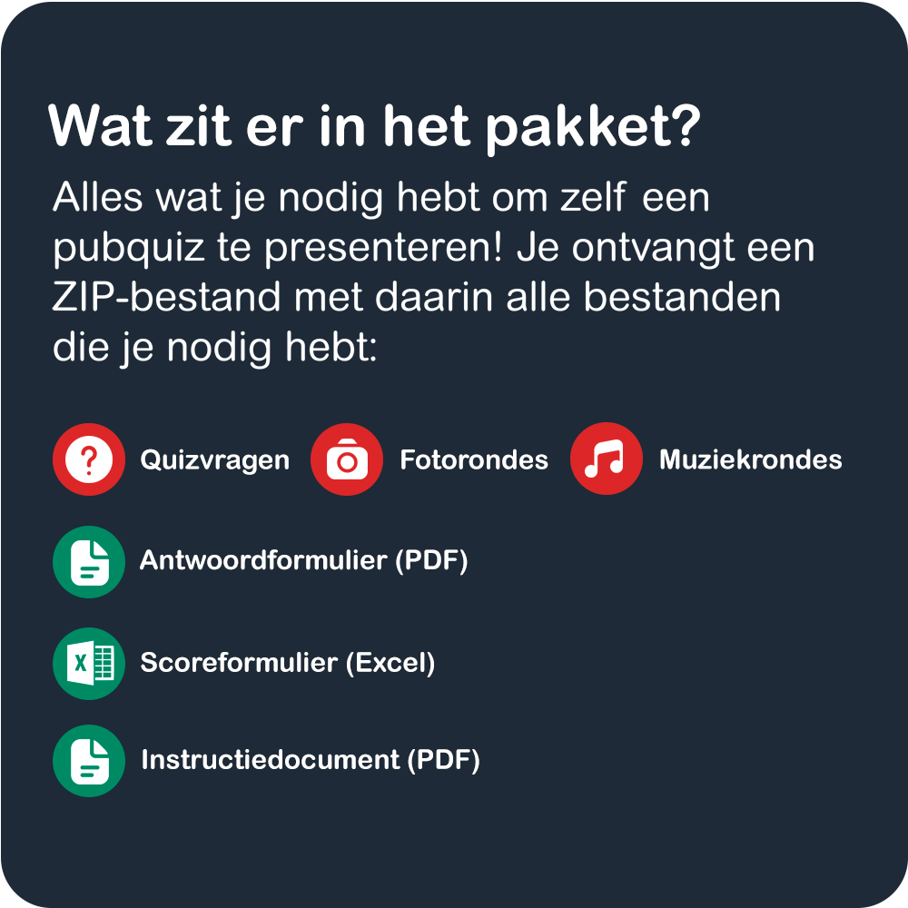 Wat zit er in een pubquizpakket