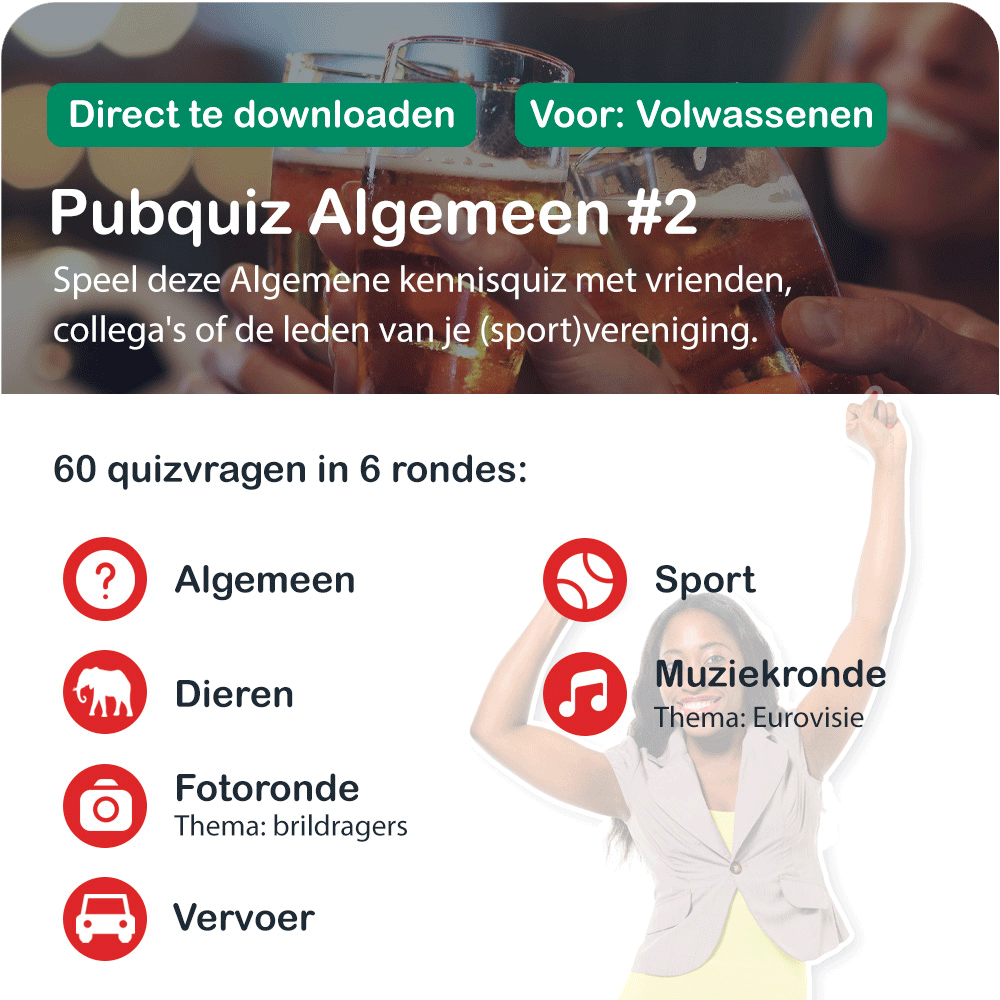 Pubquizpakket Algemeen Nr 2
