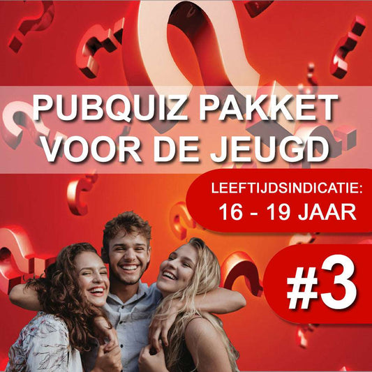 Pubquizpakket voor de jeugd 16 - 19 jaar nr 3