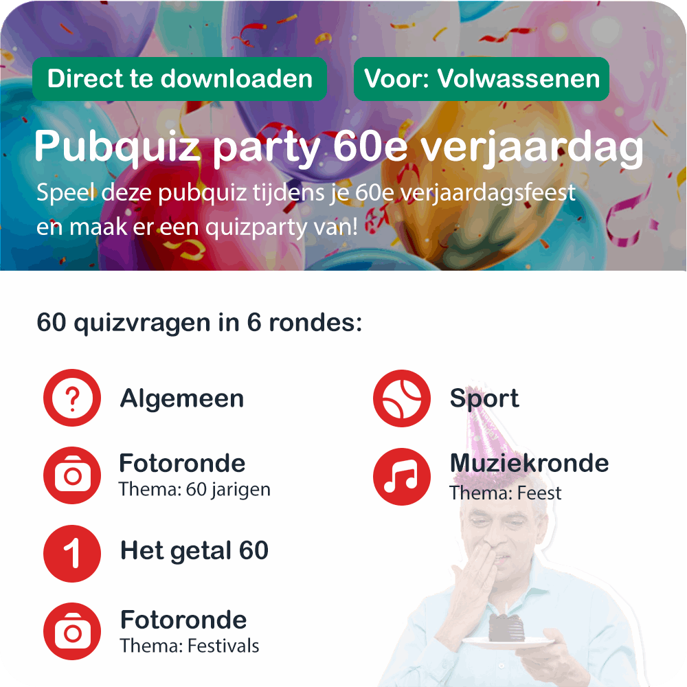 Pubquizpakket Party 60 jaar - 02