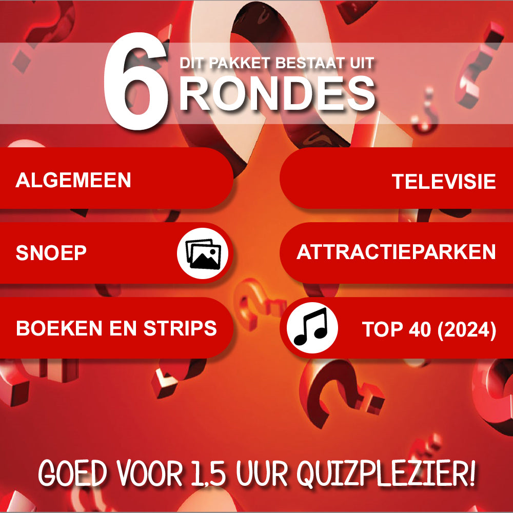 Pubquiz voor de jeugd (12 - 15 jaar) - nr. 2 - Pubquizshop.nl