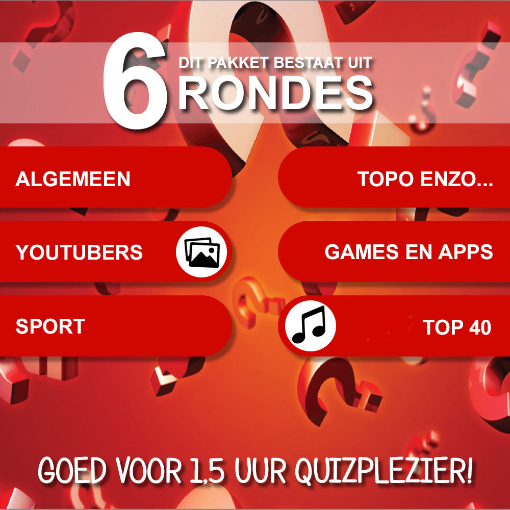 Pubquiz voor de jeugd (12 - 15 jaar) - Pubquizshop.nl