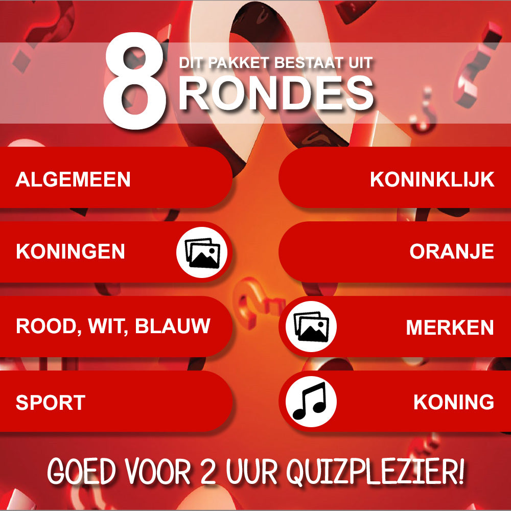 Koningsdag pubquiz - Pubquizshop.nl