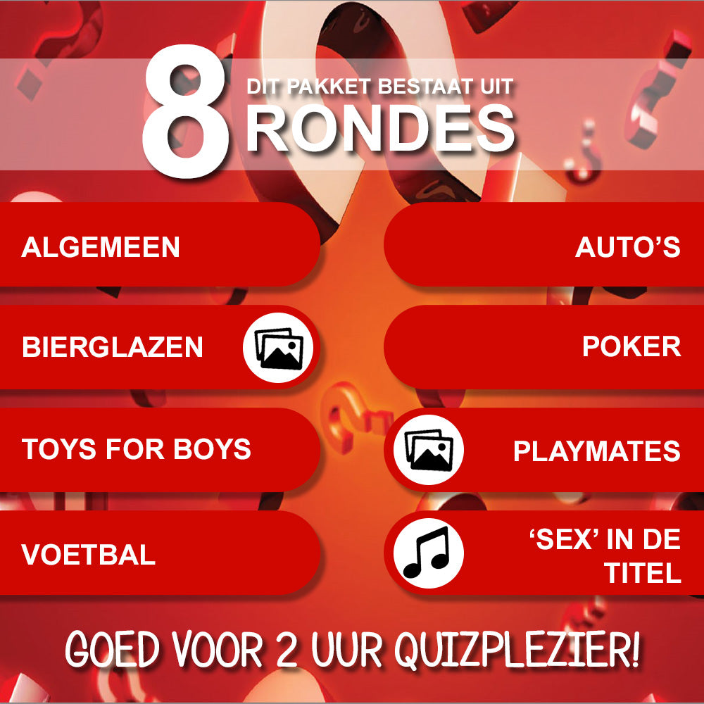 Mannenweekend Pubquiz Pakket - Pubquizshop.nl