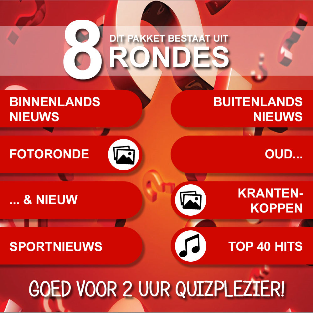 Eindejaarsquiz 2025 XL - rondes | Pubquizshop.nl