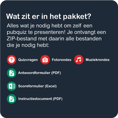 Wat zit er in een pubquizpakket