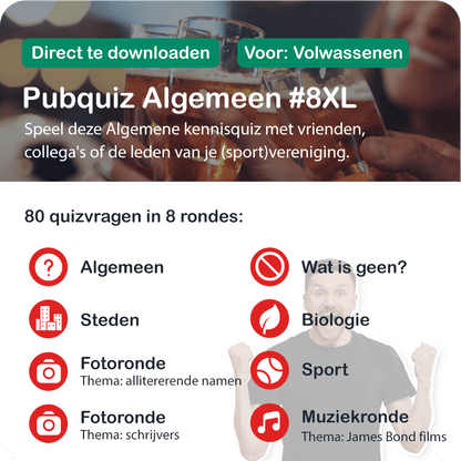 Pubquizpakket Algemeen Nr 8 XL