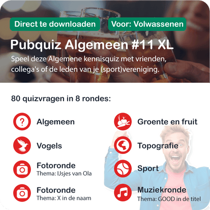 Pubquiz Algemeen Nr. 11 XL