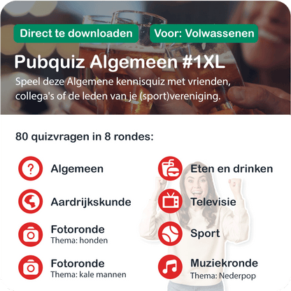 Pubquizpakket Algemeen Nr 1 XL
