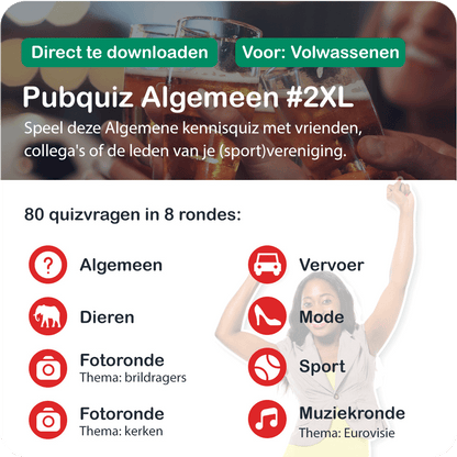 Pubquizpakket Algemeen Nr 2 XL