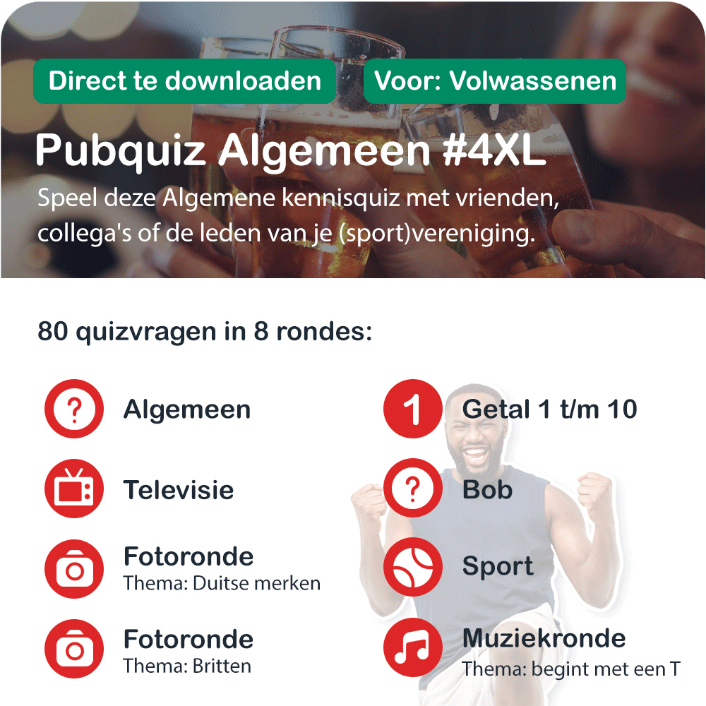 Pubquizpakket Algemeen Nr 4 XL