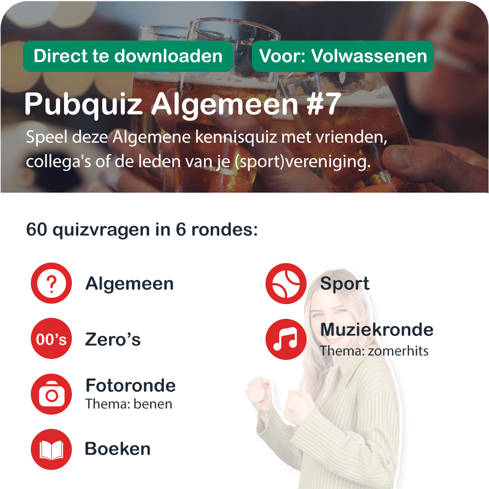 Pubquizpakket Algemeen Nr 7
