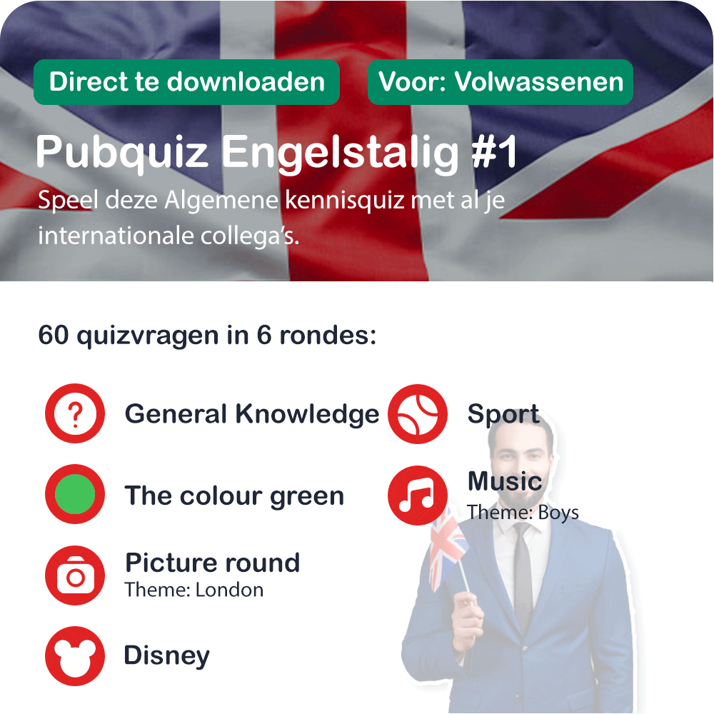 Engelstalig Pubquiz Pakket Nr. 1 - Pubquizshop.nl
