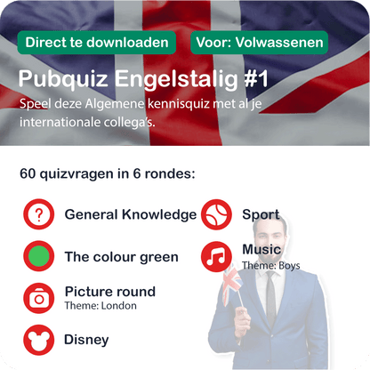 Engelstalig Pubquiz Pakket Nr. 1 - Pubquizshop.nl