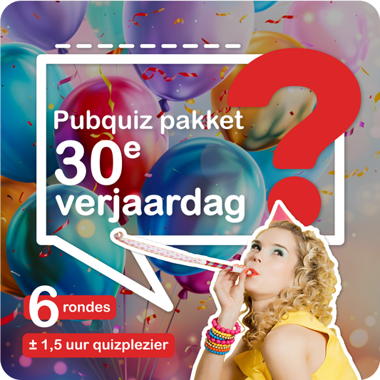 Party Pubquiz 30e verjaardag