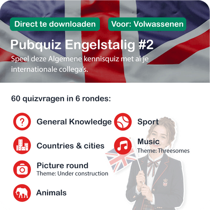 Engelstalig Pubquizpakket Nr. 2 - rondes